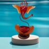 Orange Ganesha T-Light Handicraft Decoration