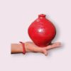 Traditional Indian Savings Bank / Handcrafted Clay Bank / Red Coler Gullak